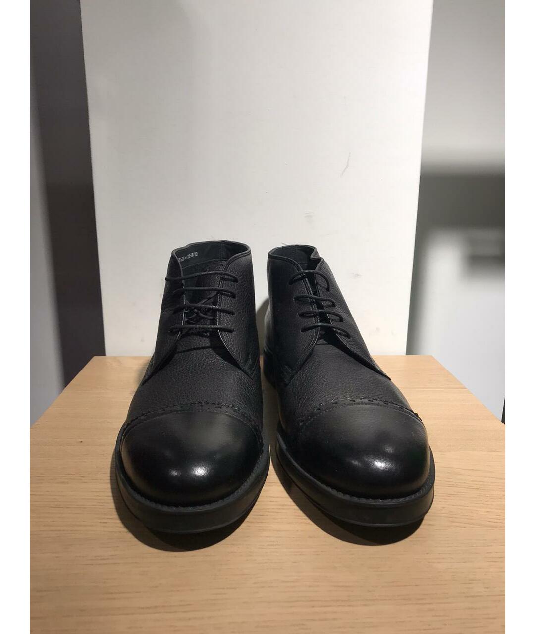BALLY Черные кожаные низкие ботинки, фото 2
