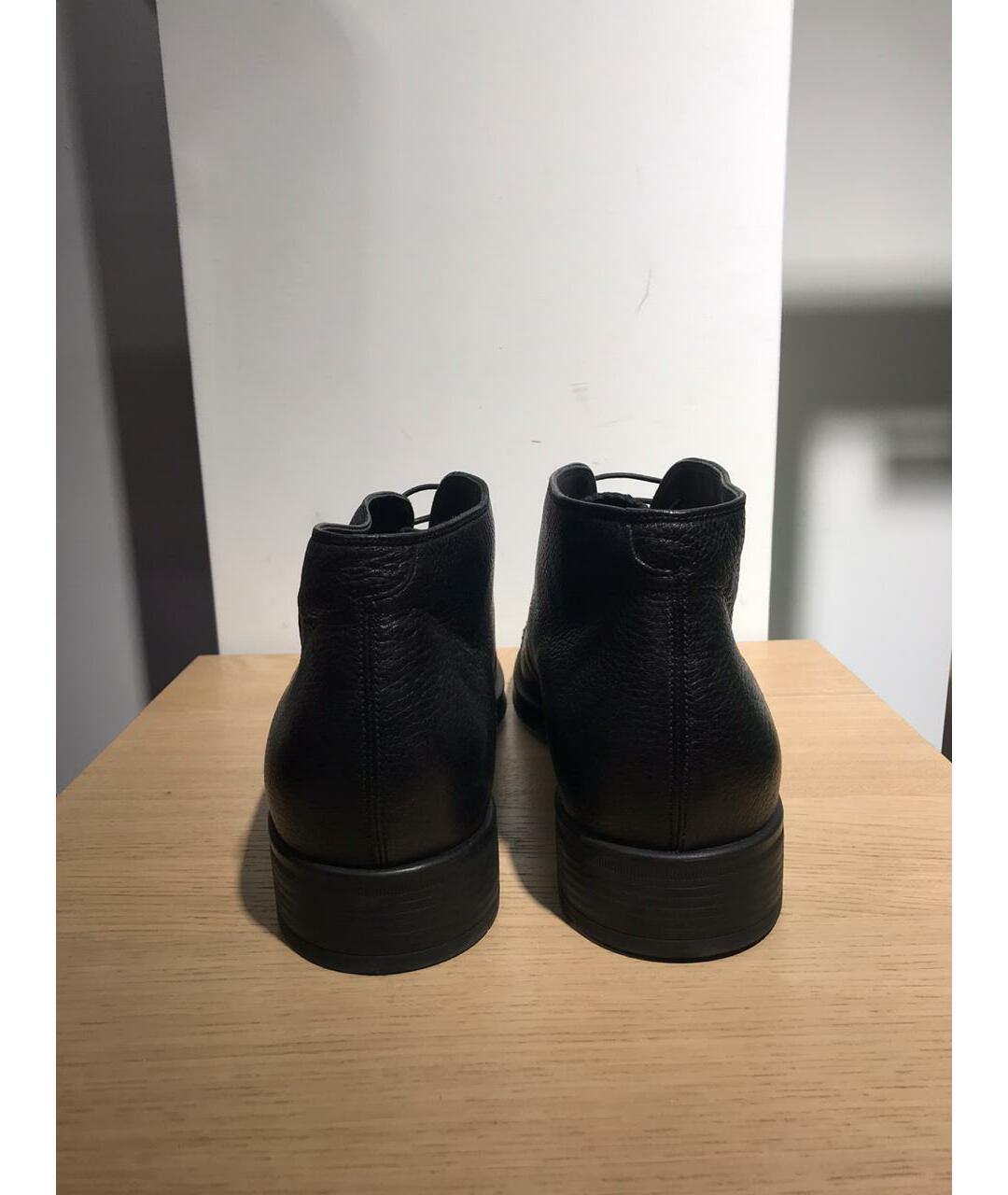 BALLY Черные кожаные низкие ботинки, фото 4