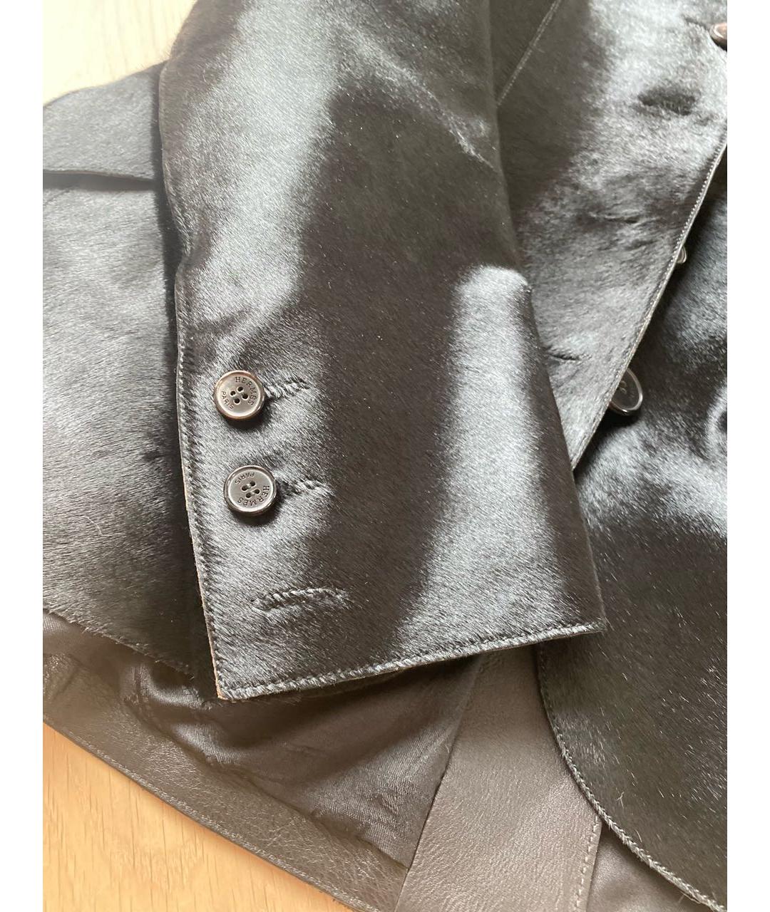HERMES PRE-OWNED Черный жакет/пиджак из экзотической кожи, фото 7