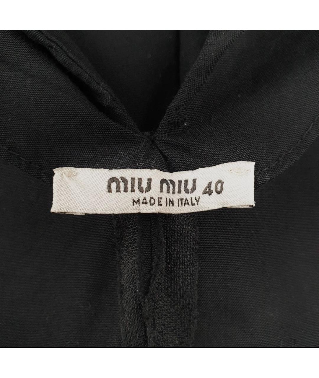 MIU MIU Черное хлопковое повседневное платье, фото 7