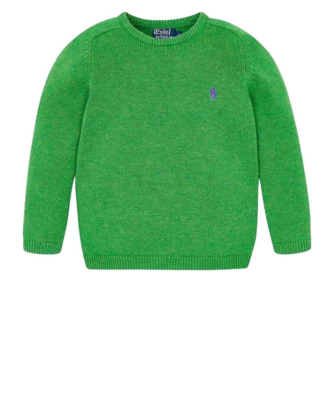 POLO RALPH LAUREN Зеленый шерстяной джемпер / свитер, фото 1