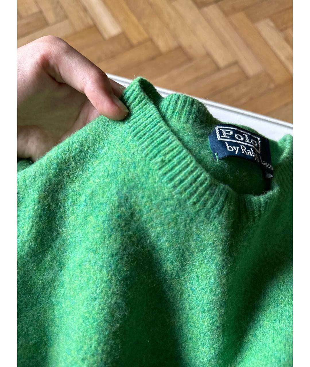 POLO RALPH LAUREN Зеленый шерстяной джемпер / свитер, фото 5