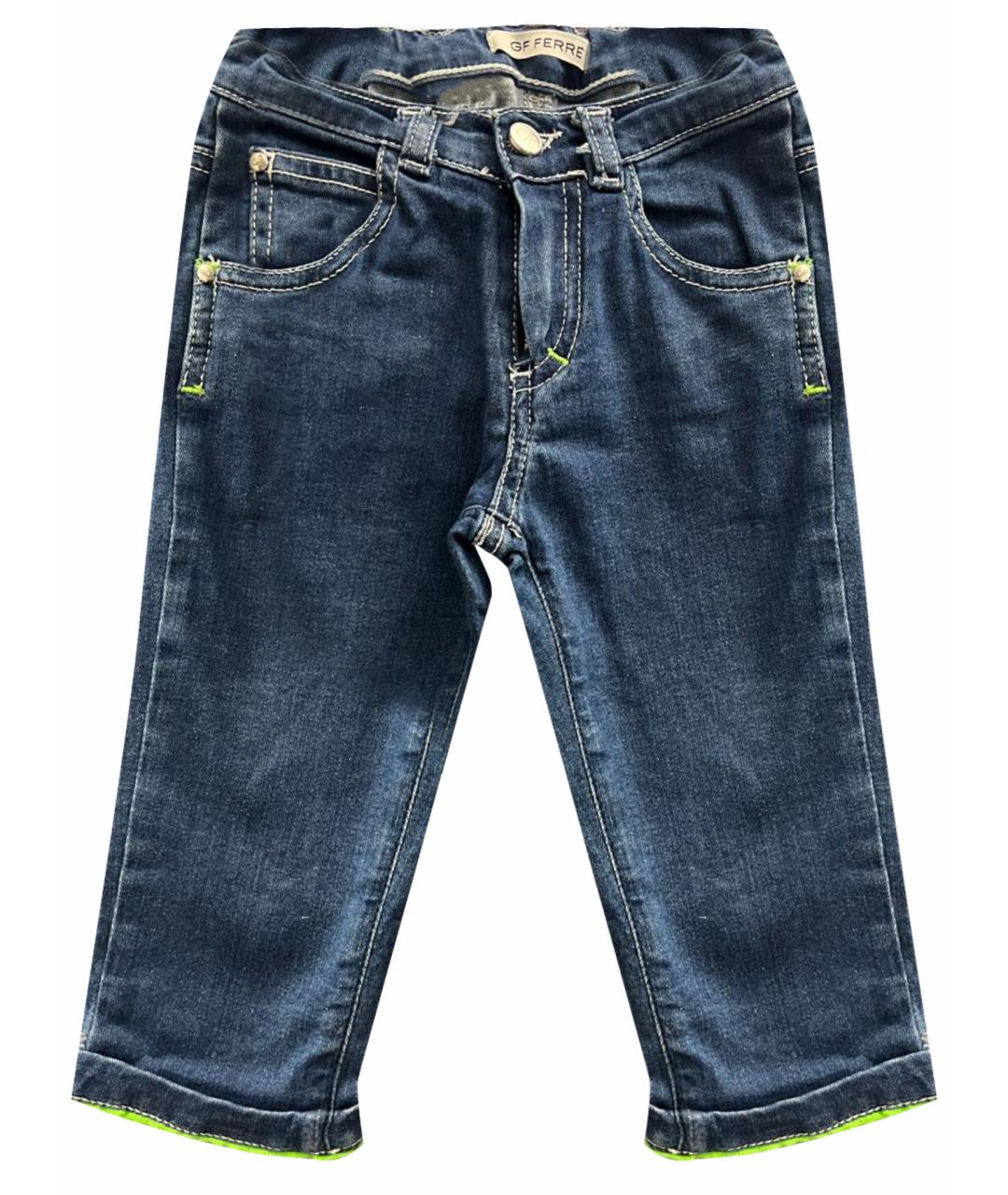 GIANFRANCO FERRE Синие хлопковые детские джинсы, фото 1