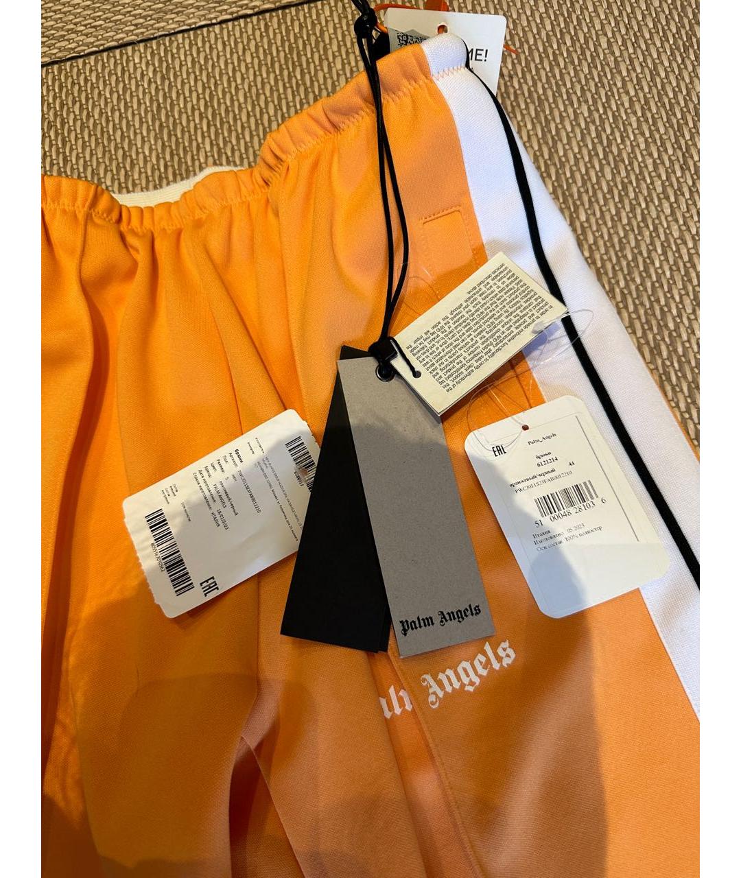 PALM ANGELS Оранжевое полиэстеровые спортивные брюки и шорты, фото 3
