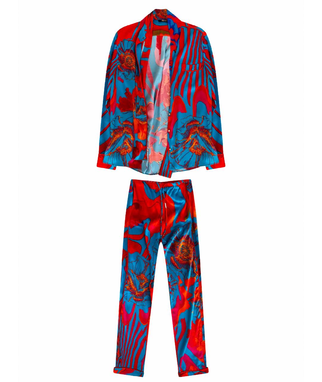 ROBERTO CAVALLI Мульти шелковый костюм с брюками, фото 1