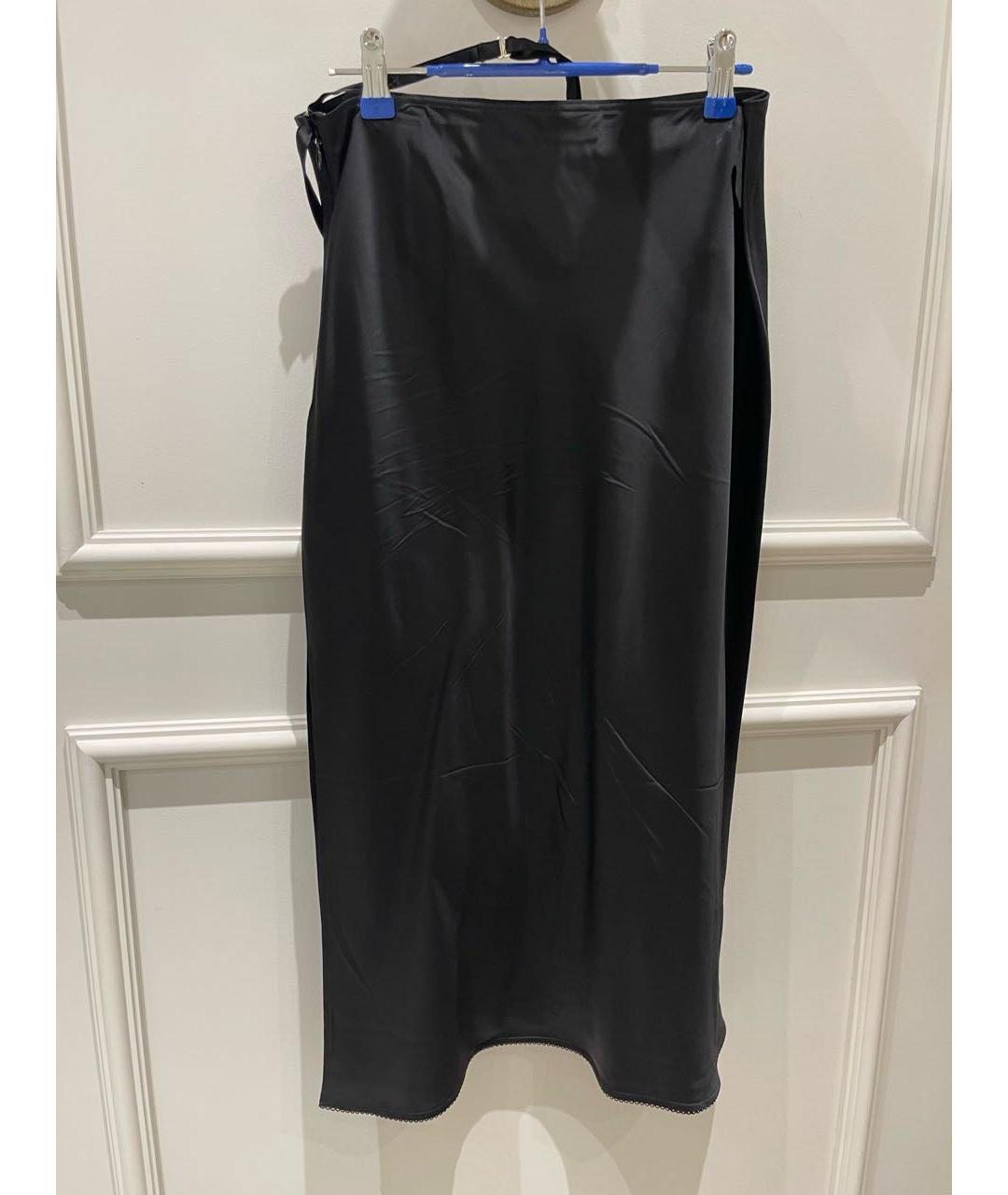 JACQUEMUS Черная вискозная юбка макси, фото 6