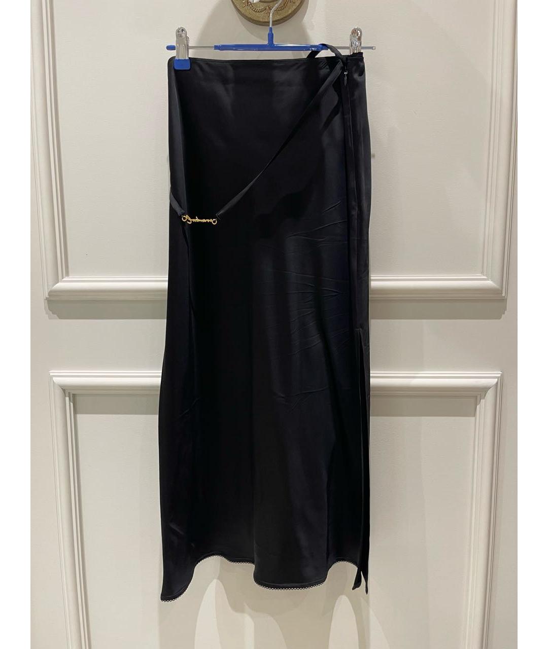 JACQUEMUS Черная вискозная юбка макси, фото 9