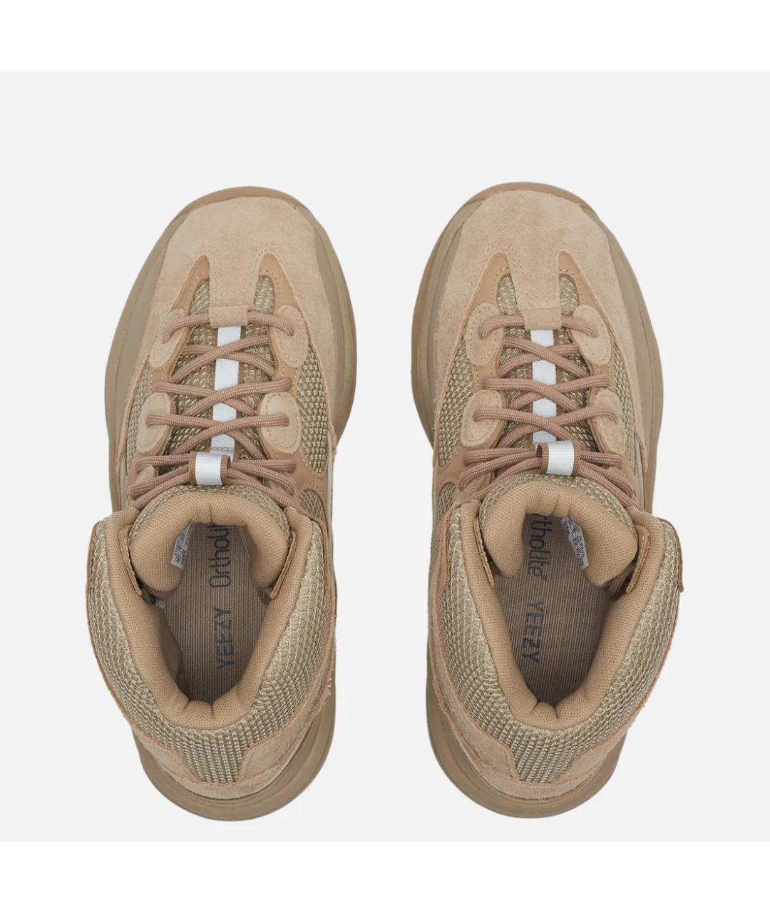 ADIDAS YEEZY Бежевые замшевые ботинки, фото 3