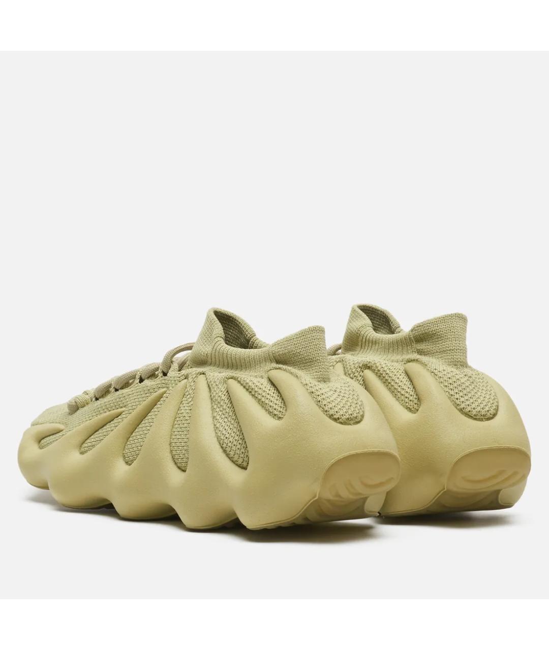 ADIDAS YEEZY Хаки текстильные низкие кроссовки / кеды, фото 3