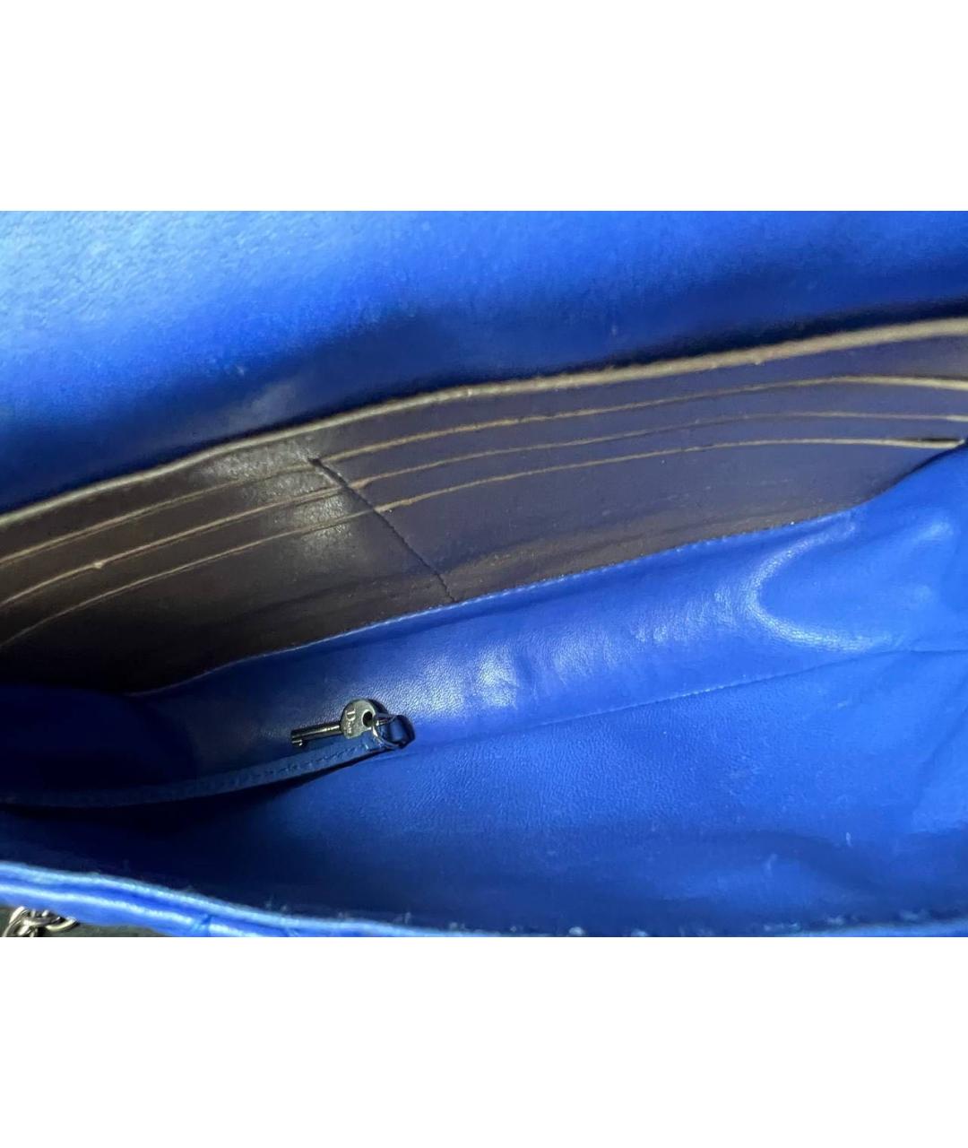 CHRISTIAN DIOR Синяя кожаная сумка через плечо, фото 4