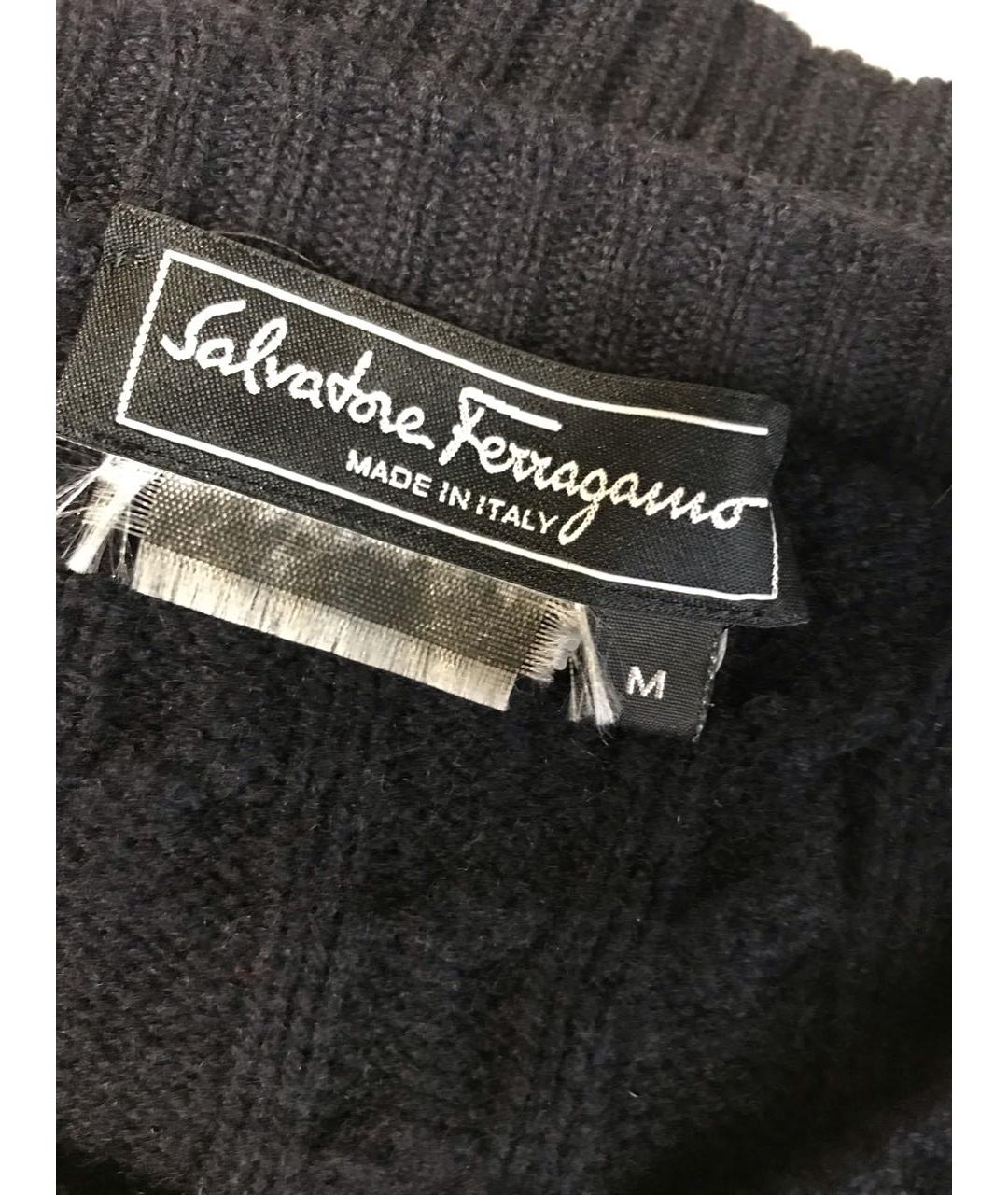 SALVATORE FERRAGAMO Темно-синий джемпер / свитер, фото 6