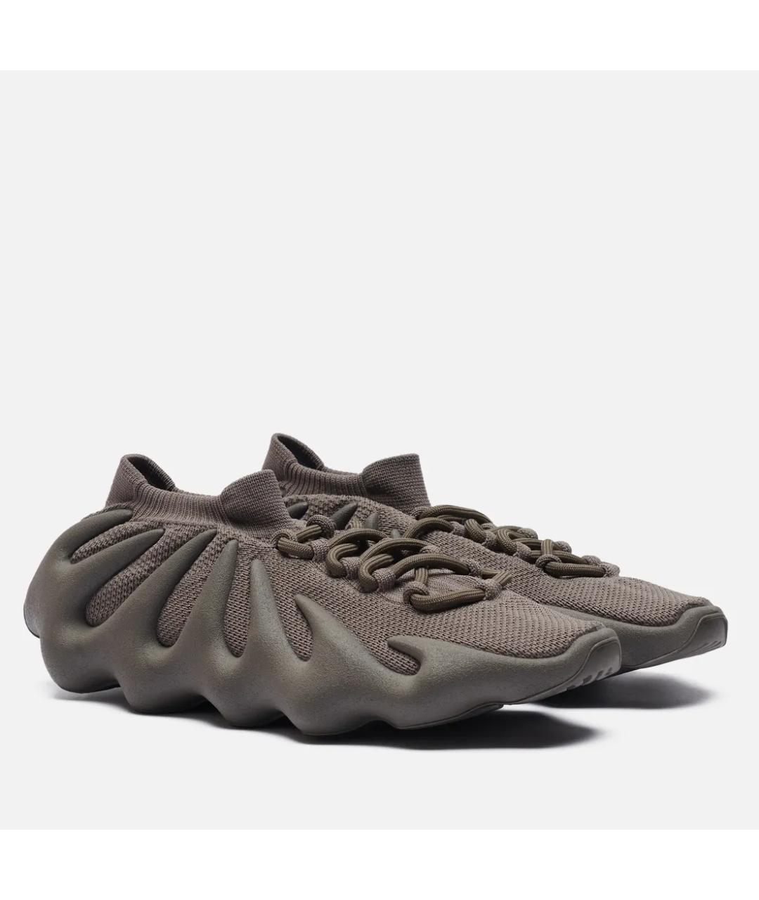 ADIDAS YEEZY Коричневые текстильные кроссовки, фото 2