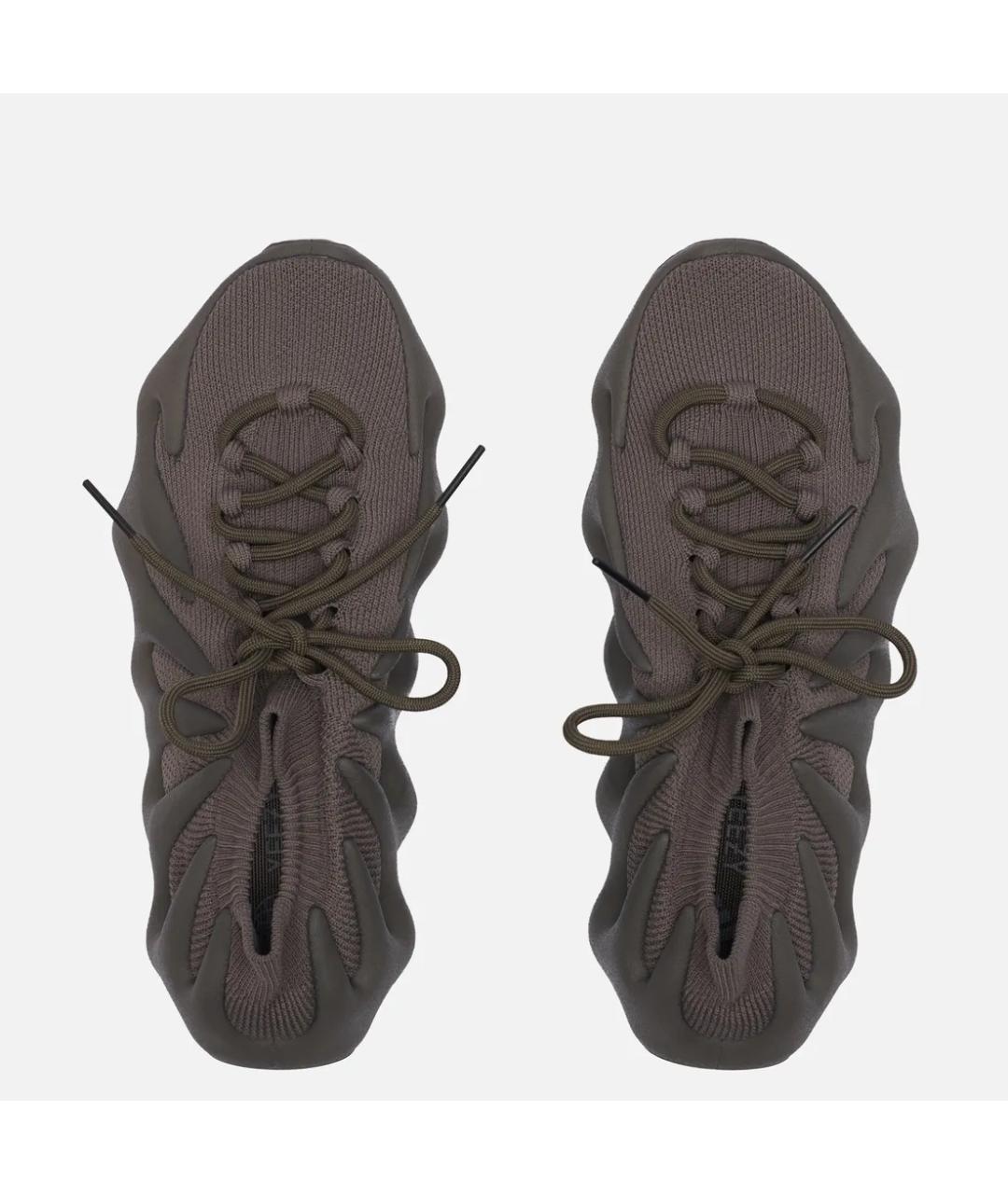 ADIDAS YEEZY Коричневые текстильные кроссовки, фото 3