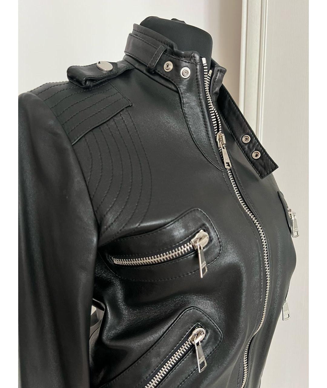 DOLCE&GABBANA Черная кожаная куртка, фото 5