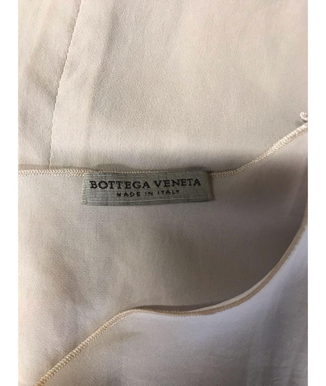 BOTTEGA VENETA Бежевая шелковая блузы, фото 8