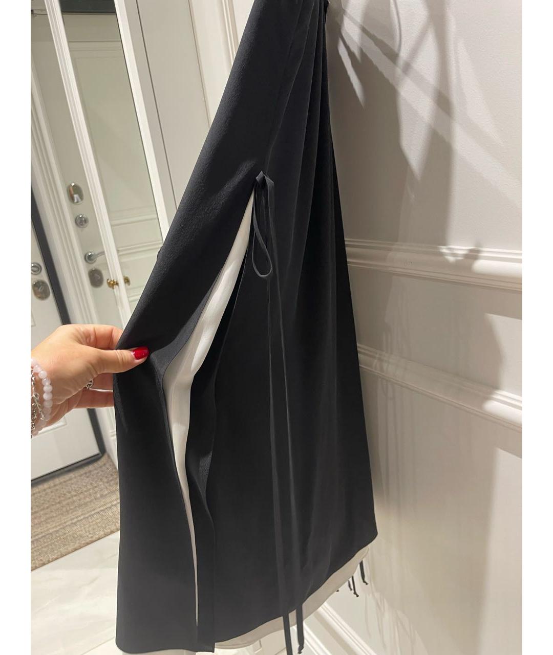 BOHEMIQUE Черная шелковая юбка миди, фото 3