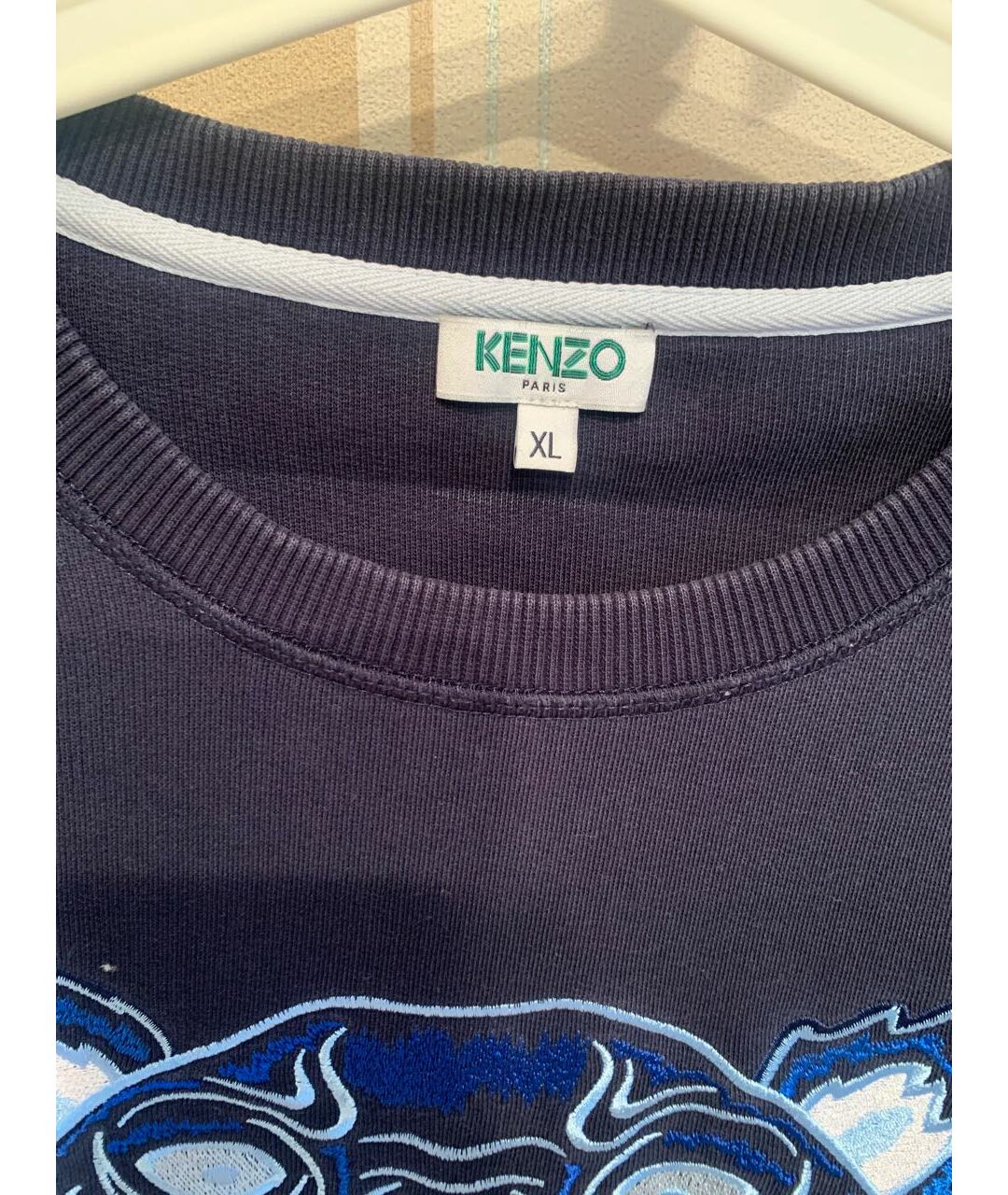 KENZO Синий хлопковый джемпер / свитер, фото 3
