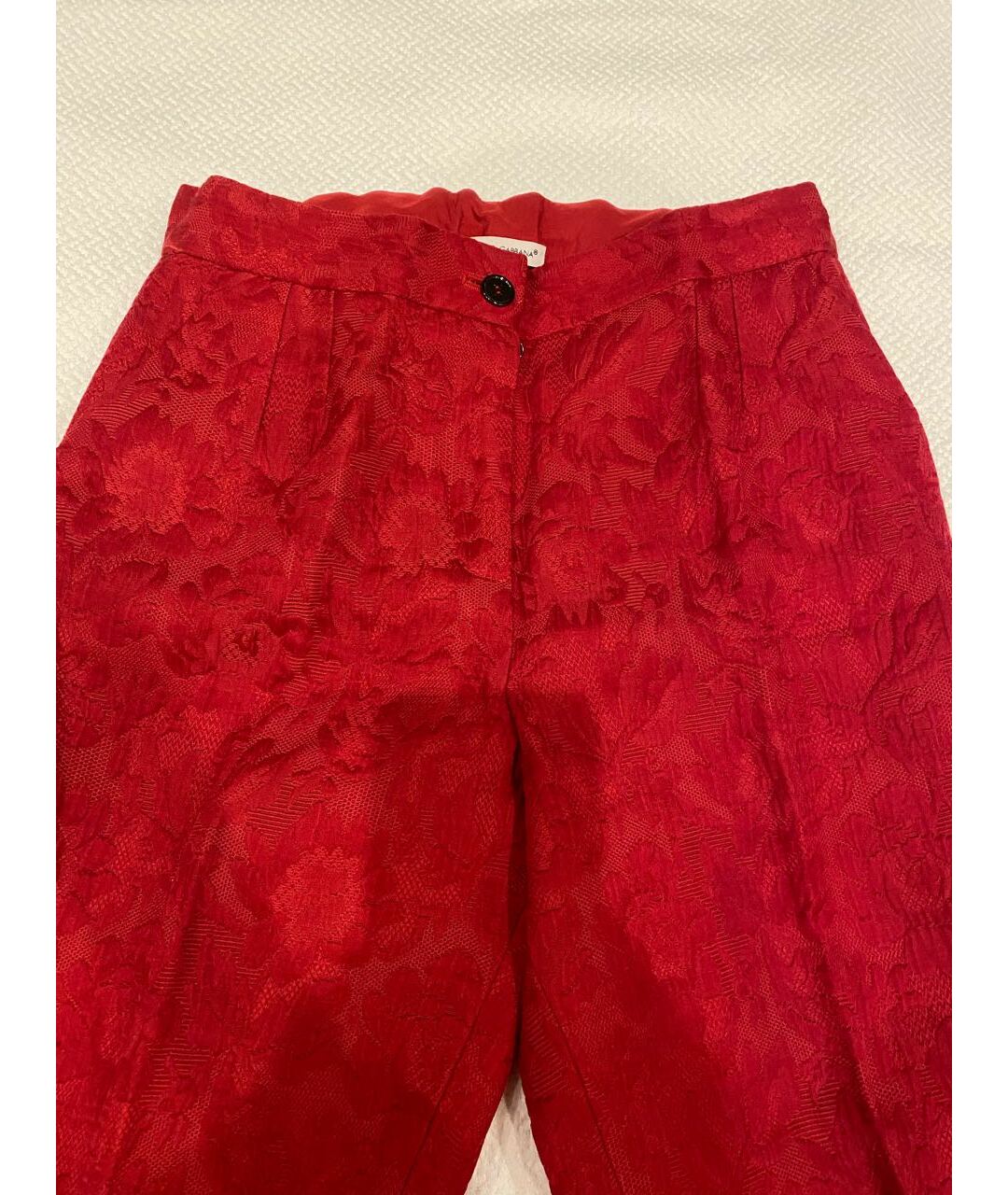 DOLCE&GABBANA Красные хлопковые брюки и шорты, фото 3