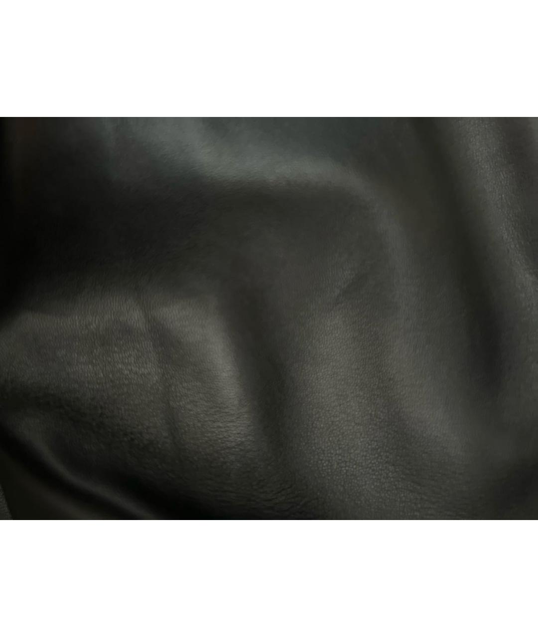 SANDRO Черная кожаная юбка мини, фото 4