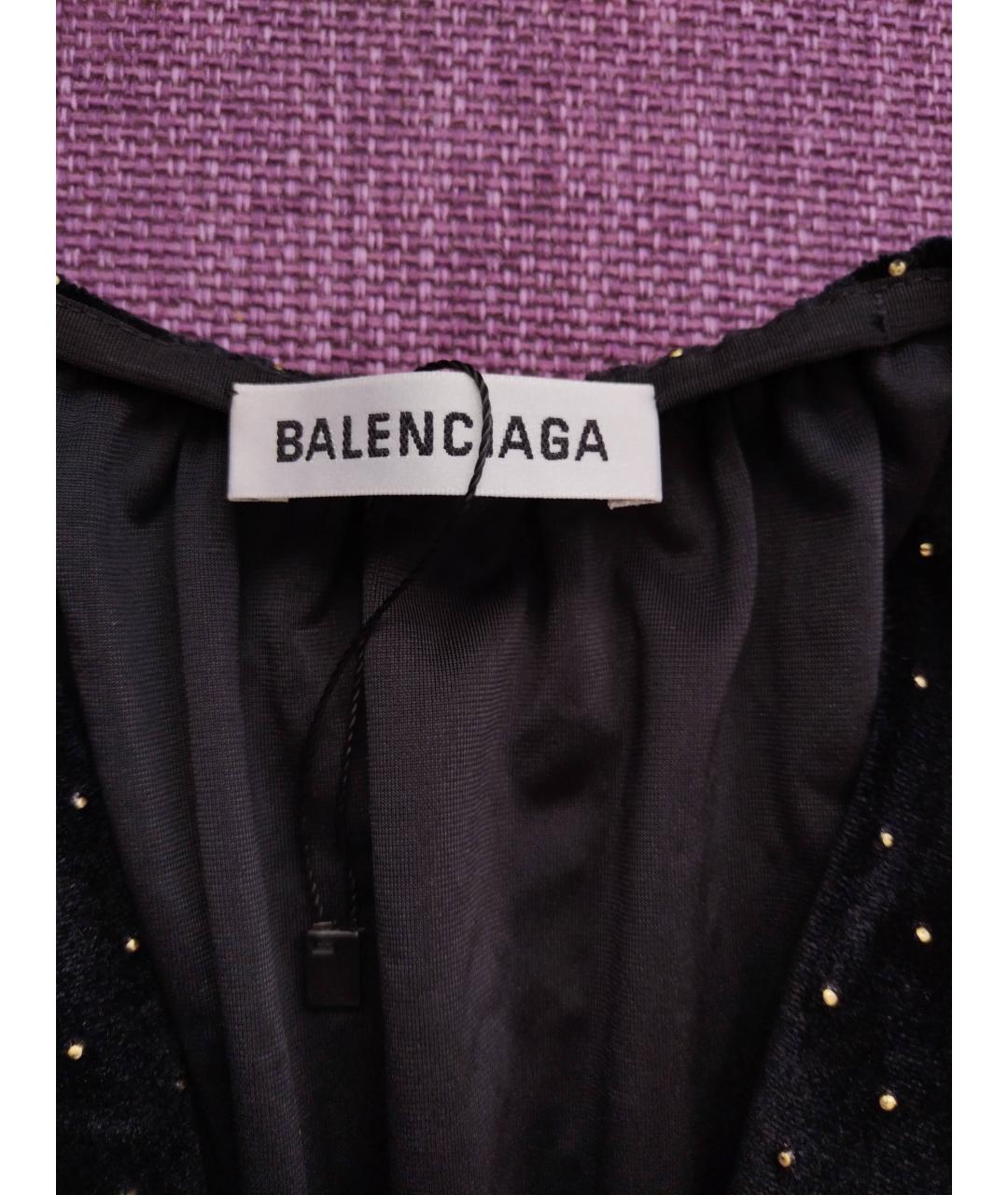 BALENCIAGA Черный бархатный комбинезон, фото 5