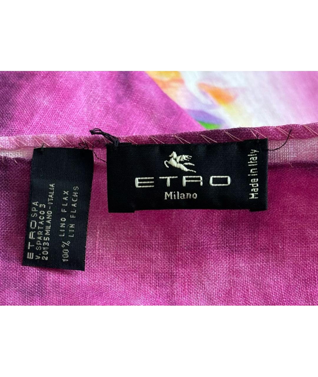 ETRO Мульти льняной шарф, фото 3