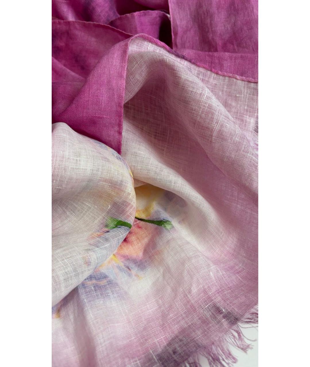 ETRO Мульти льняной шарф, фото 8