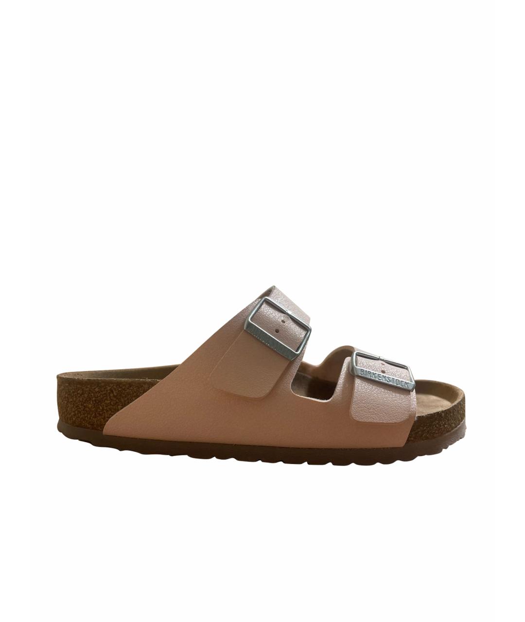 BIRKENSTOCK Розовые шлепанцы из искусственной кожи, фото 1