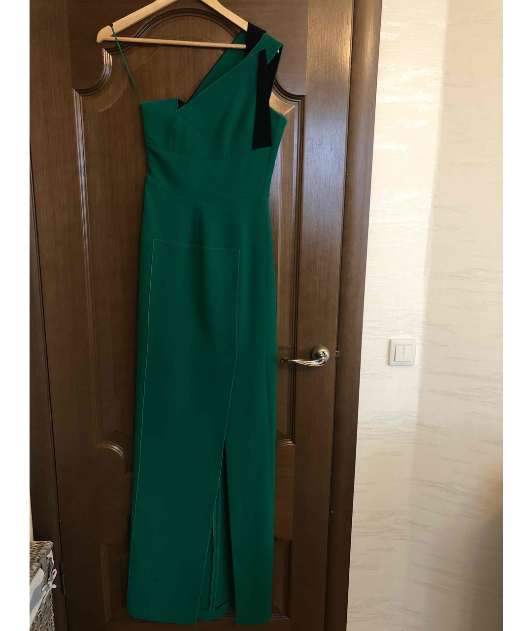 ROLAND MOURET Зеленые шерстяное вечернее платье, фото 4