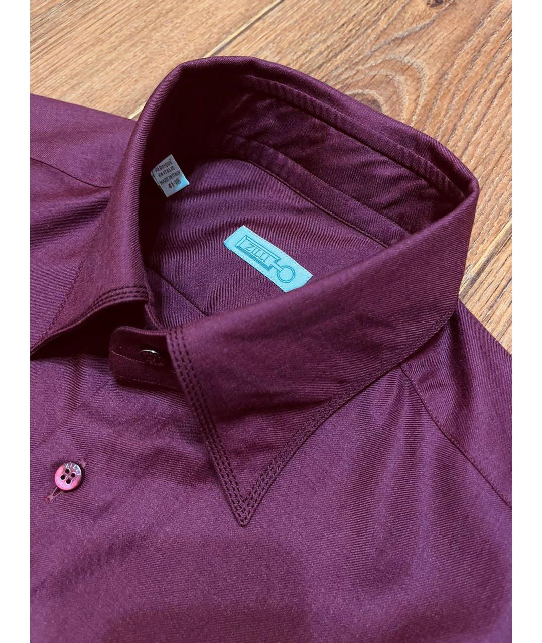 ZILLI Бордовая кэжуал рубашка, фото 5