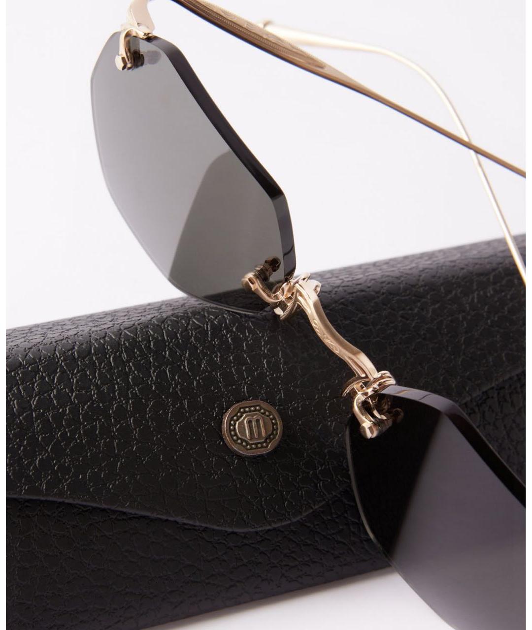 MATSUDA Золотые металлические солнцезащитные очки, фото 6
