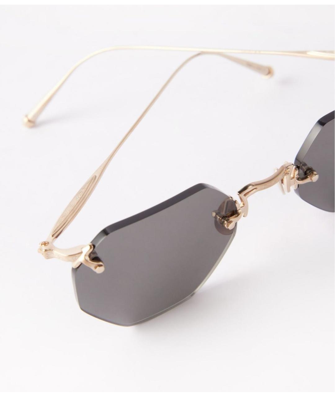 MATSUDA Золотые металлические солнцезащитные очки, фото 5