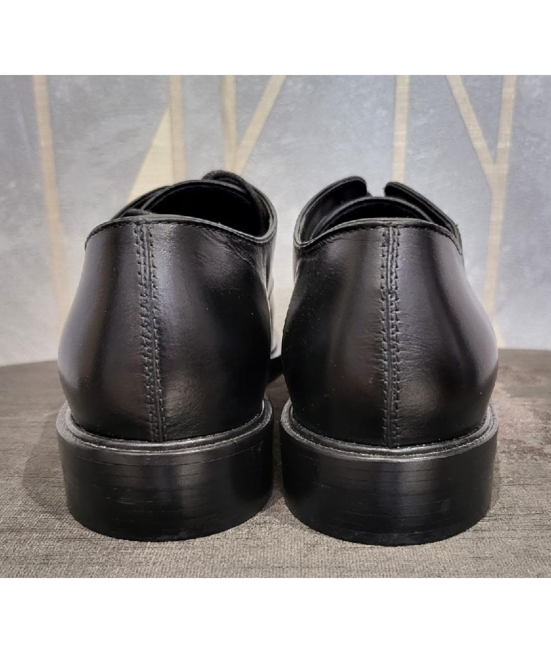 TOD'S Черные кожаные низкие ботинки, фото 4
