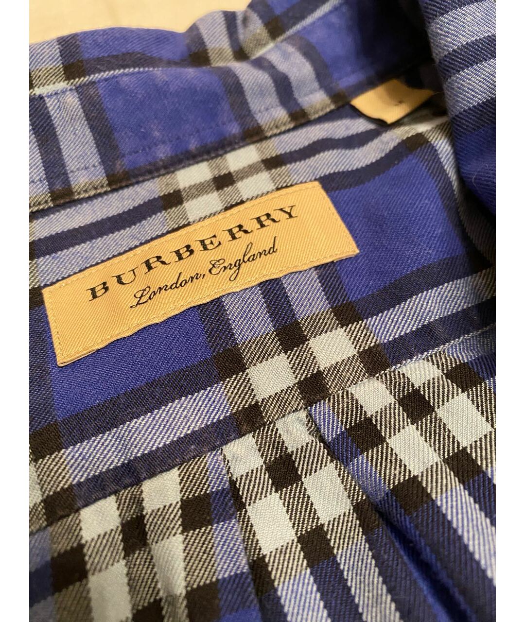 BURBERRY Синяя хлопковая кэжуал рубашка, фото 3