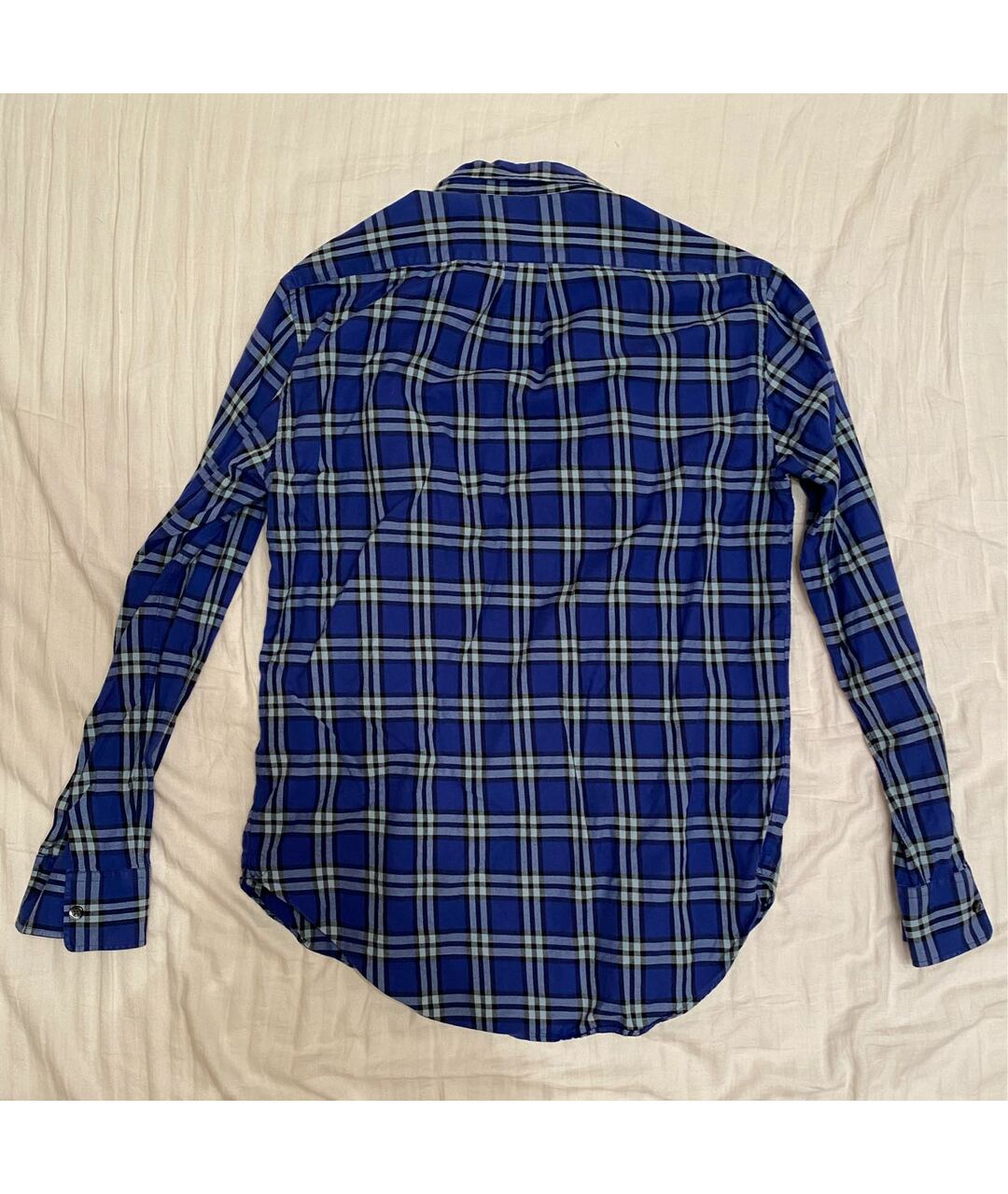BURBERRY Синяя хлопковая кэжуал рубашка, фото 2
