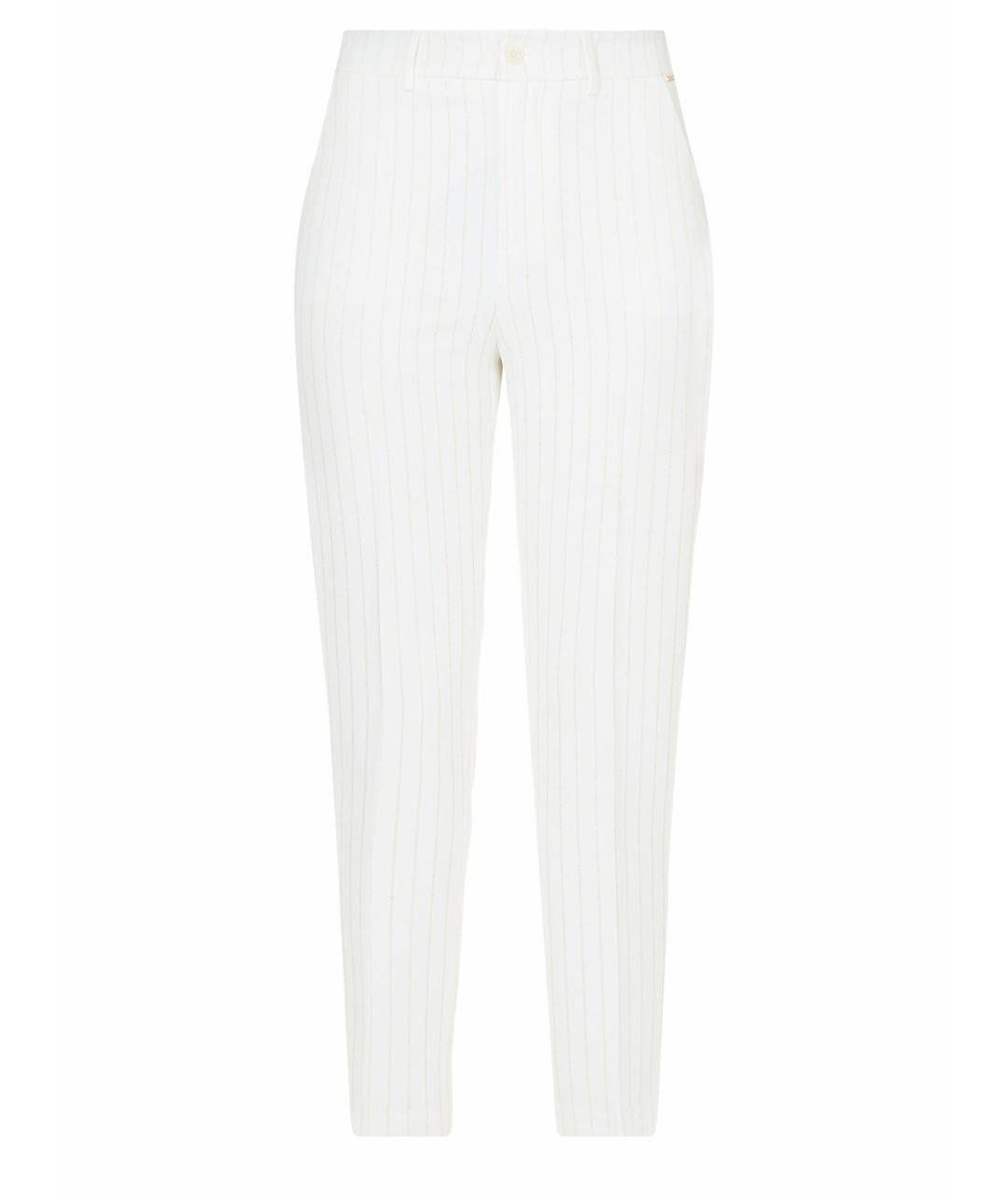 LIU JO Белые полиэстеровые прямые брюки, фото 1