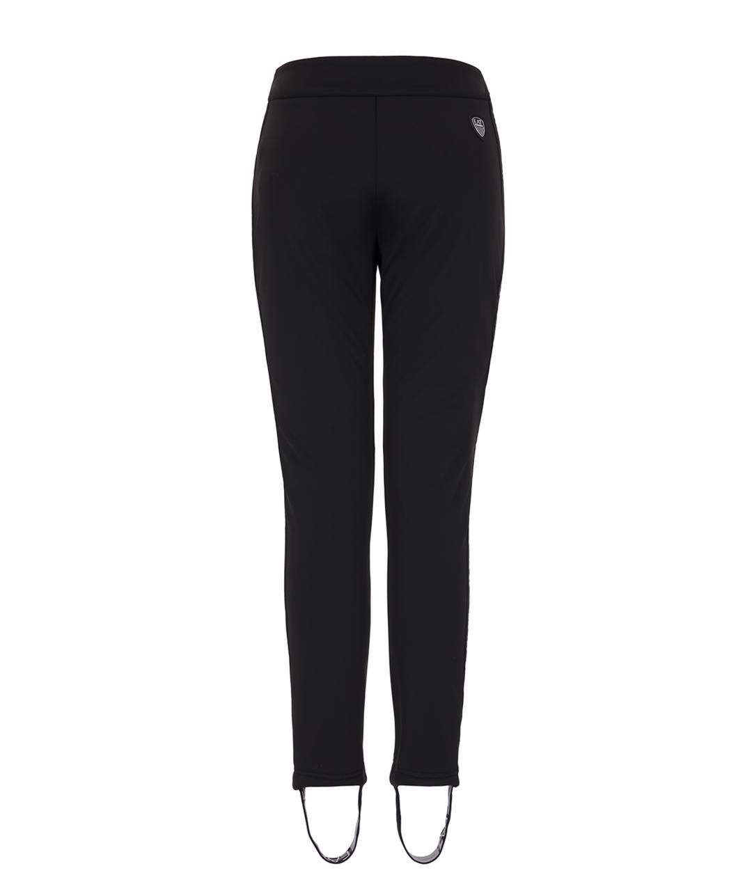EA7 Черные полиамидовые спортивные брюки и шорты, фото 2