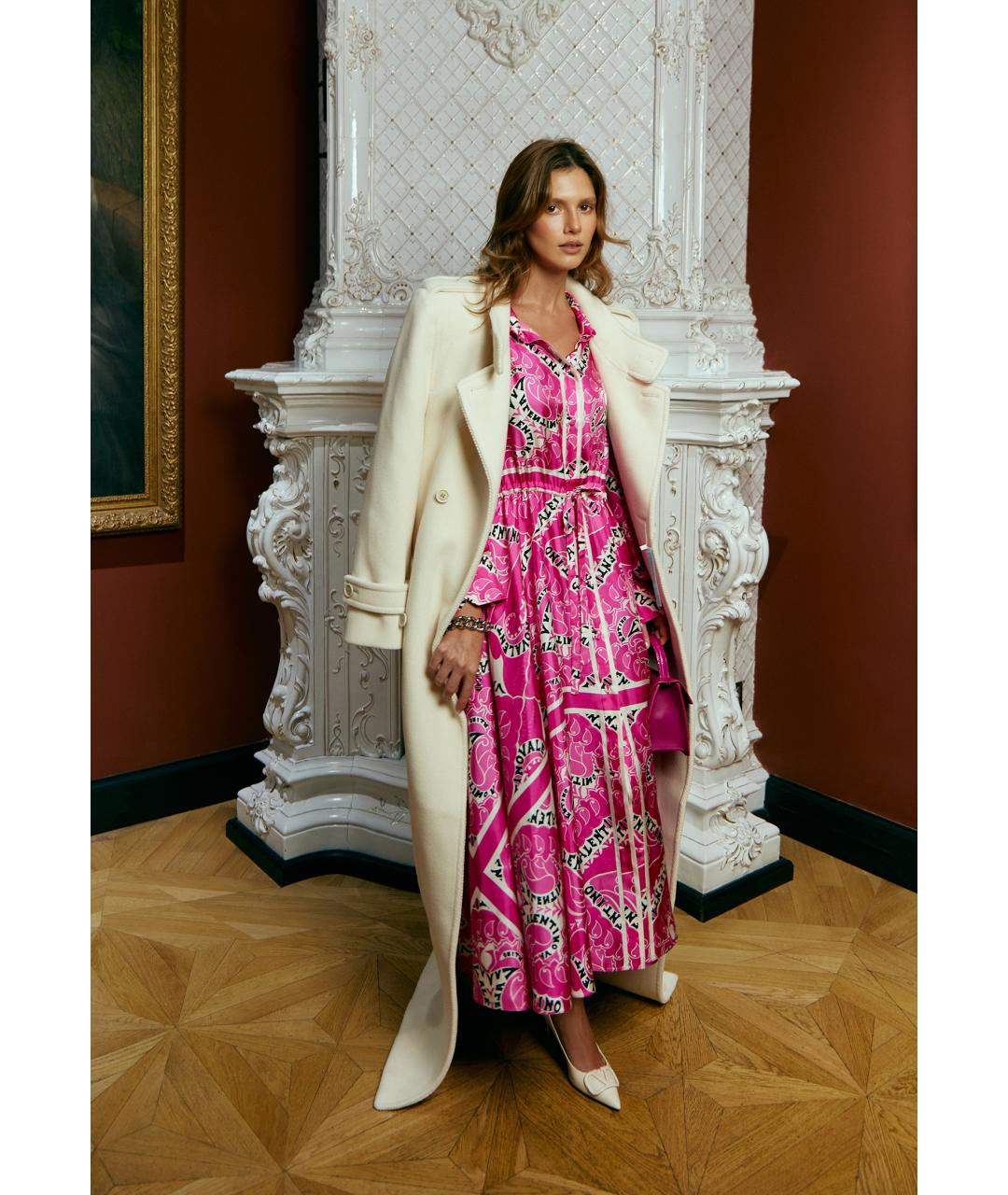 VALENTINO Розовое шелковое платье, фото 3