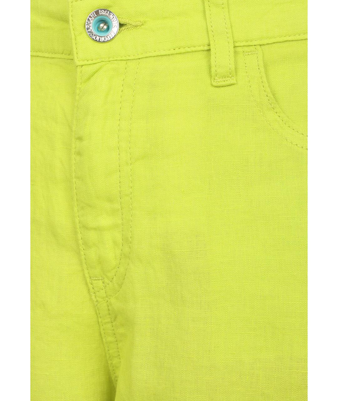 EMPORIO ARMANI Зеленые прямые джинсы, фото 4