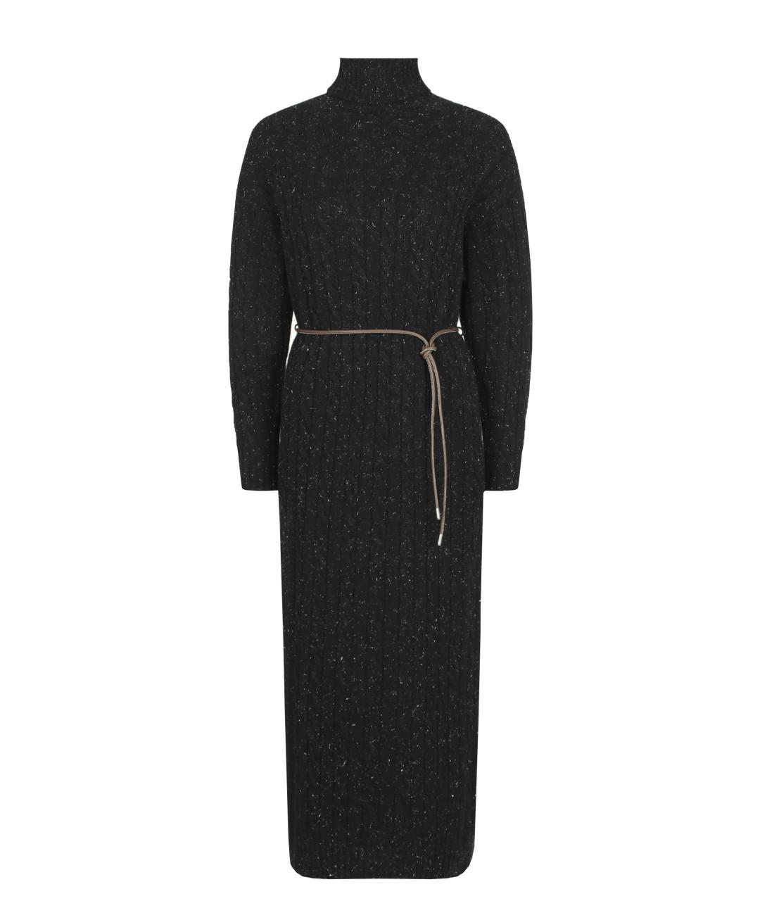 PESERICO Черное шерстяное платье, фото 1