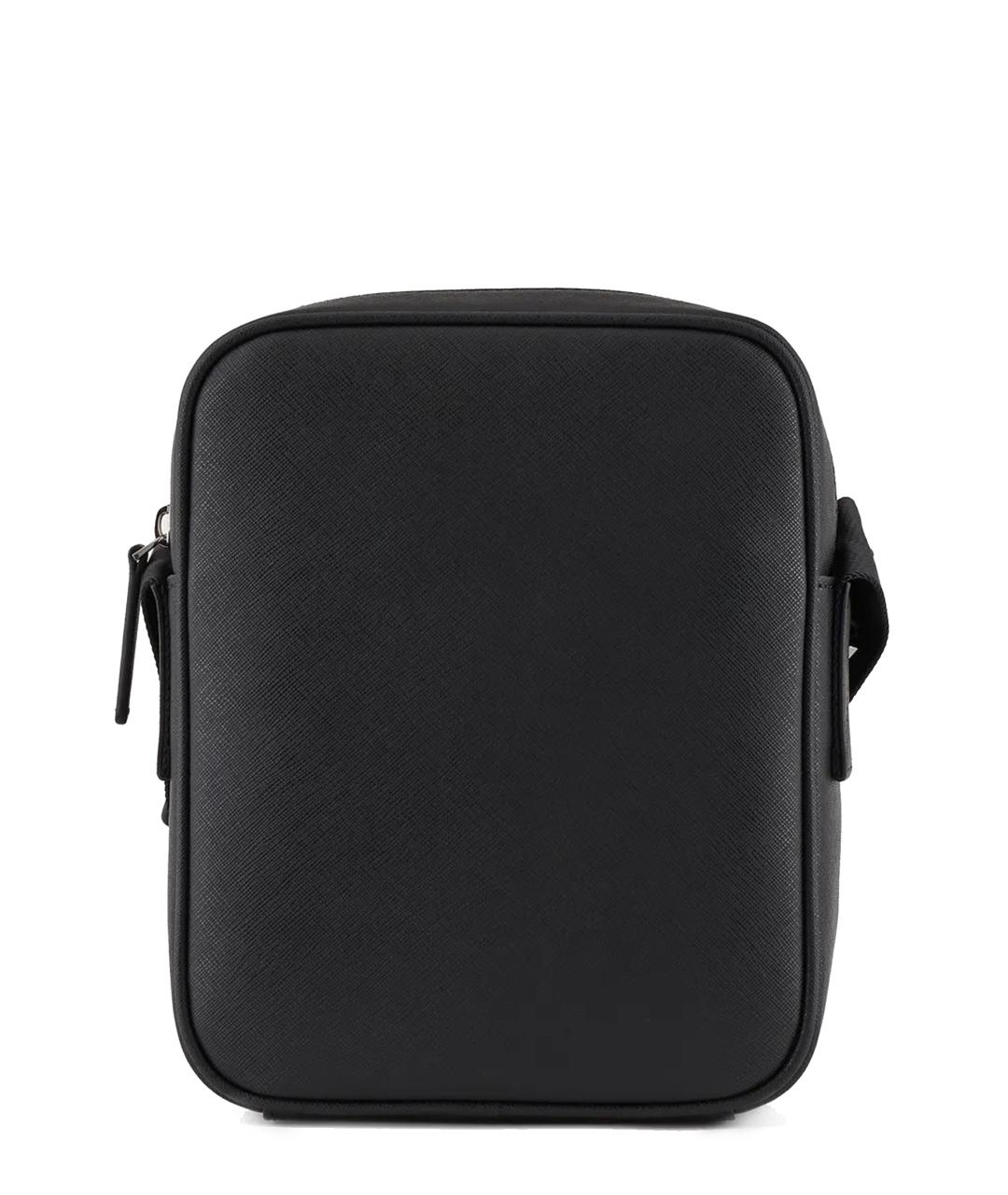 EMPORIO ARMANI Черная синтетическая сумка на плечо, фото 2