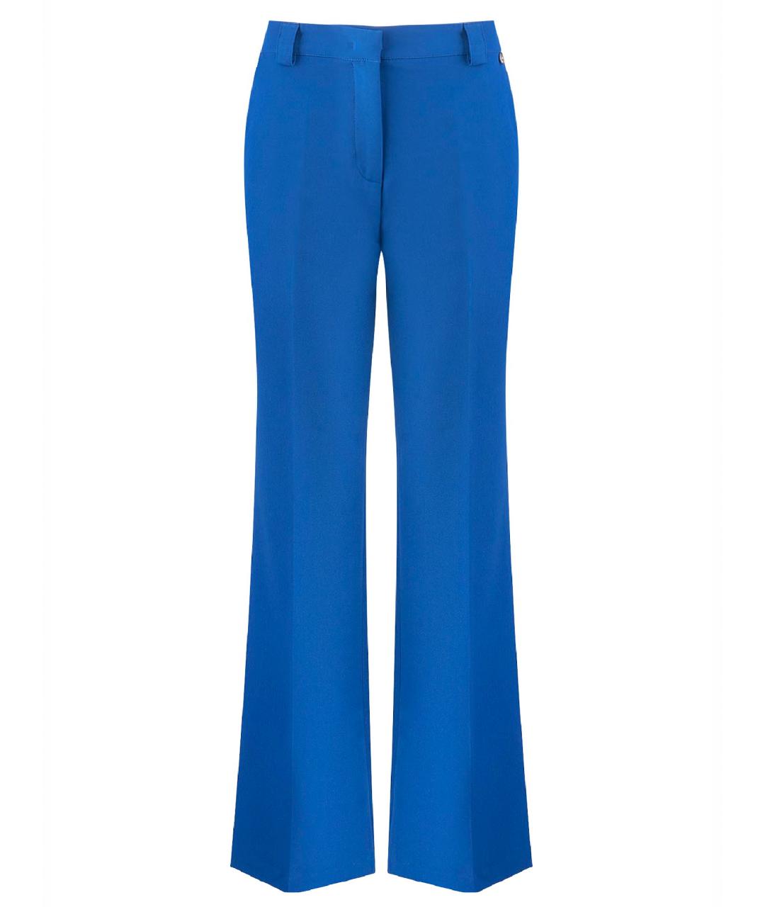 LIU JO Синие полиэстеровые прямые брюки, фото 6