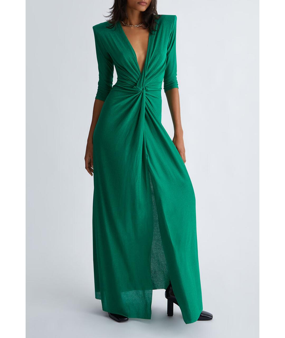 LIU JO Зеленые вискозное коктейльное платье, фото 3