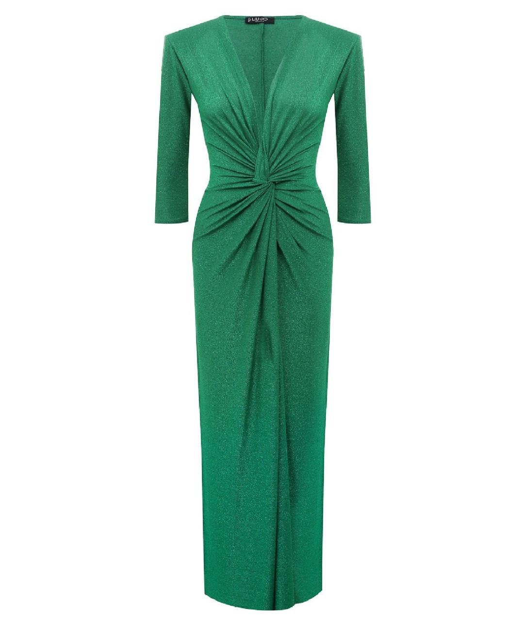 LIU JO Зеленые вискозное коктейльное платье, фото 1