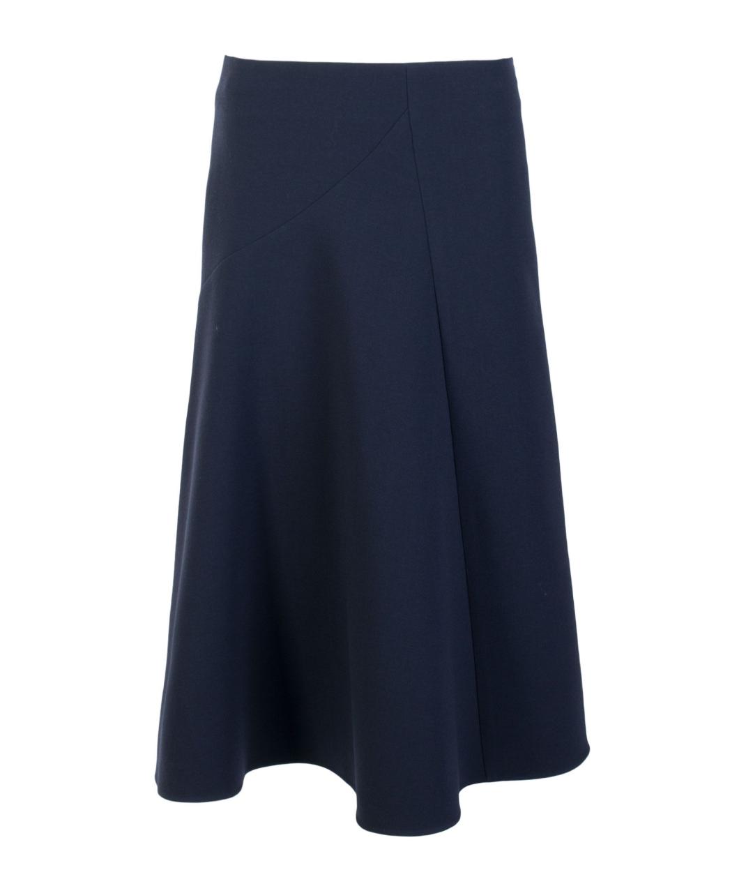 MARNI Синяя шерстяная юбка миди, фото 1