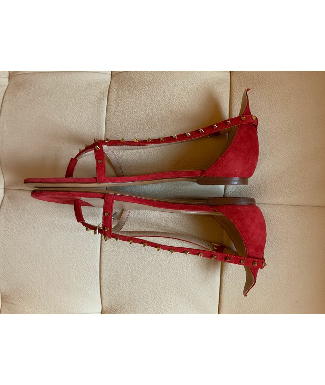 VALENTINO GARAVANI Красные замшевые сандалии, фото 3