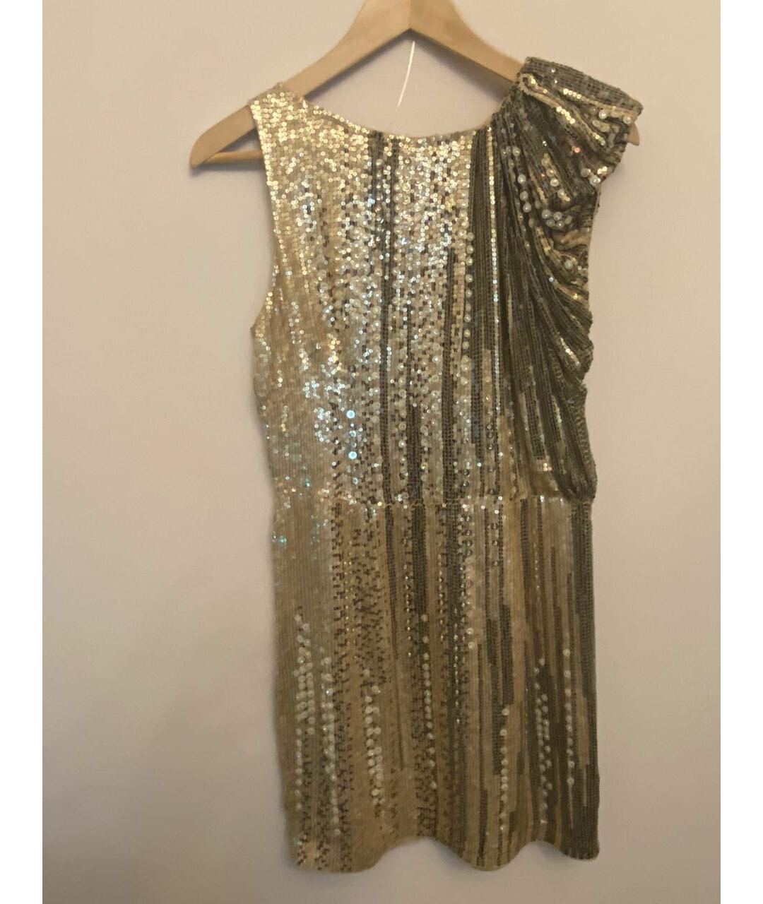 JENNY PACKHAM Золотое шелковое вечернее платье, фото 5