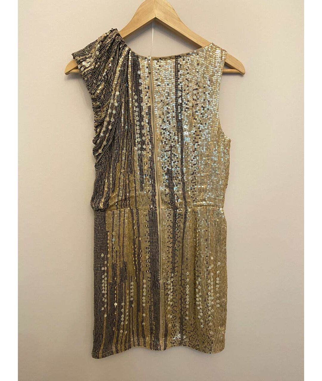 JENNY PACKHAM Золотое шелковое вечернее платье, фото 2
