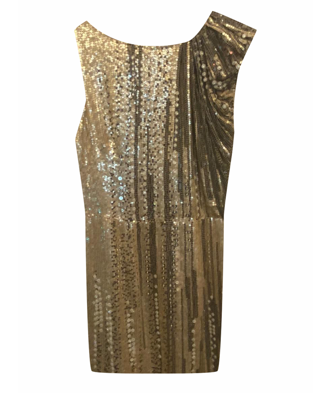 JENNY PACKHAM Золотое шелковое вечернее платье, фото 1