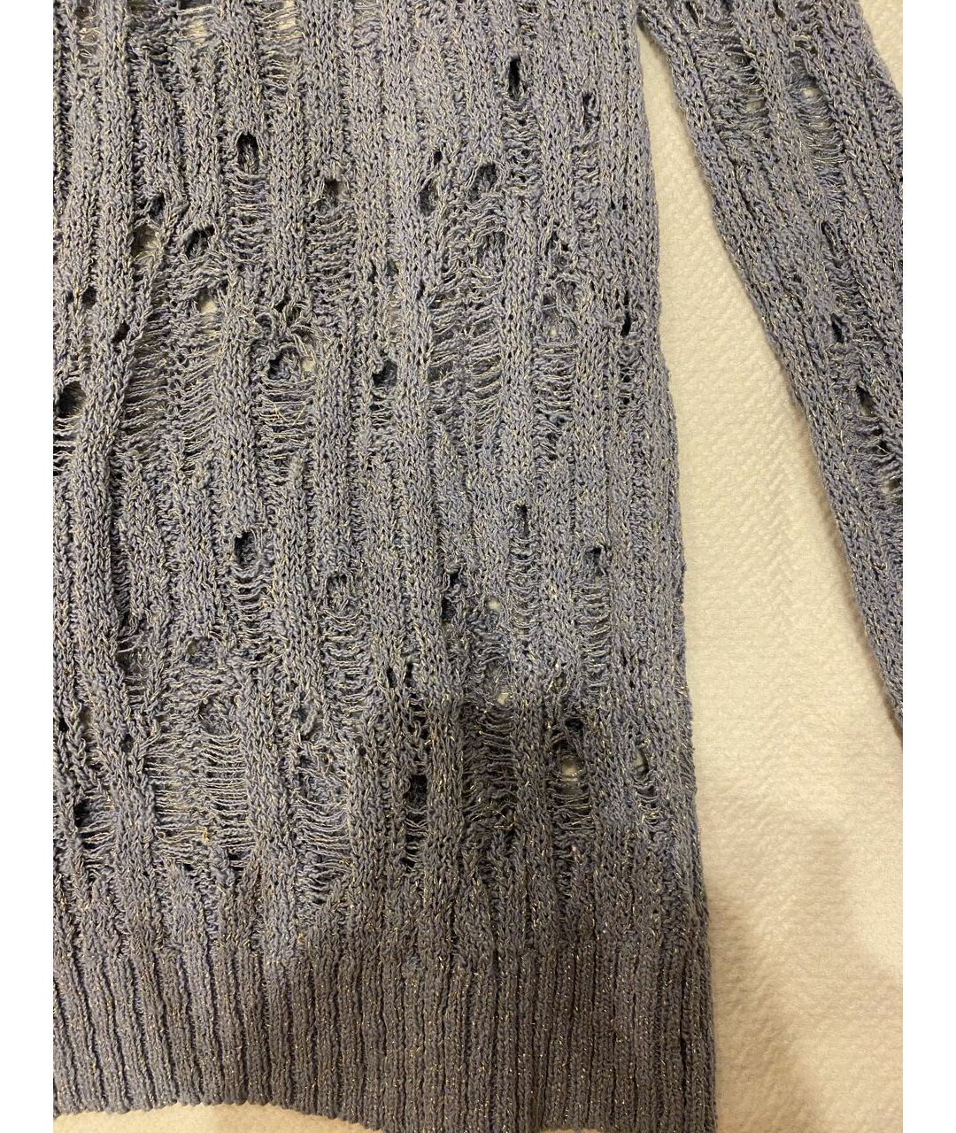 BALMAIN Голубой хлопковый джемпер / свитер, фото 4