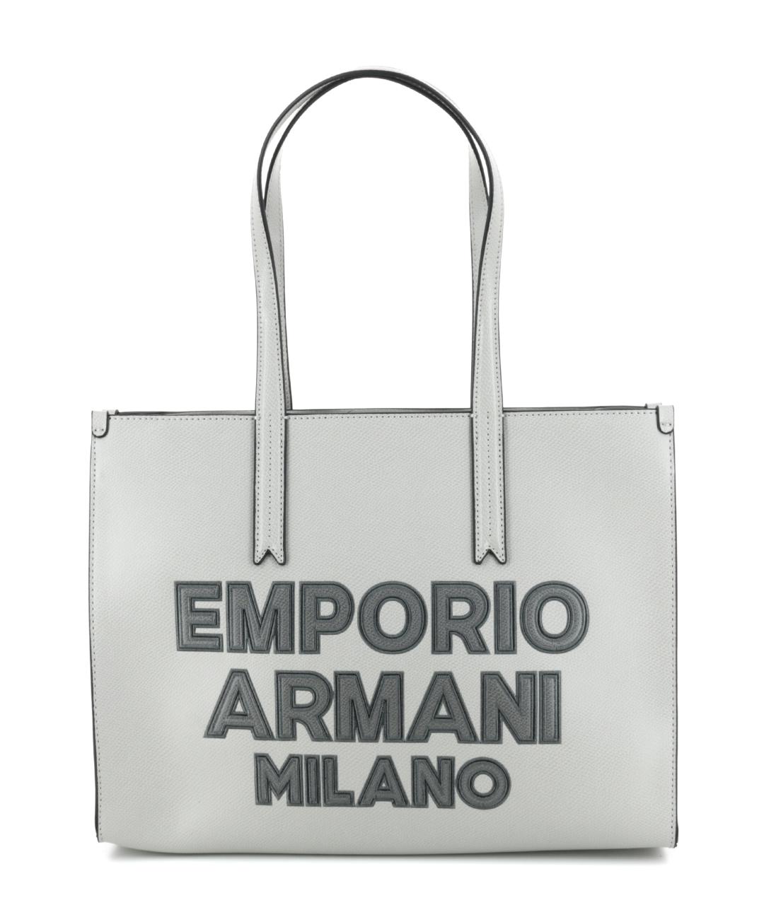 EMPORIO ARMANI Коричневая синтетическая сумка тоут, фото 1